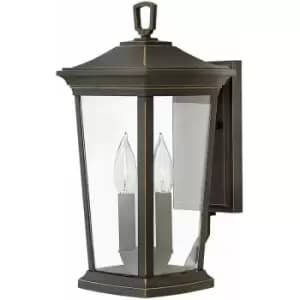 Image of Outdoor IP44 Twin Wall Light Oil Rubbed Bronze LED E14 60W
