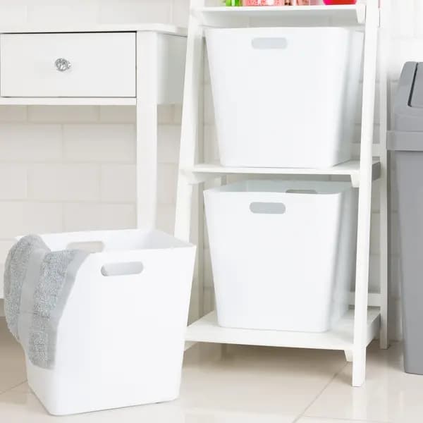 Image of Wham Studio Set of 3 Storage Baskets, 15.01 White