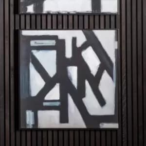 Image of Colburn Abstract Framed Canvas Black/white