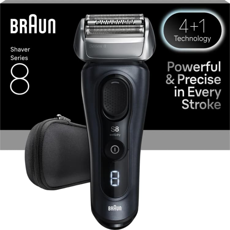Image of BRAUN Series 8 BRA8603s Wet & Dry Foil Shaver - Grey, Silver/Grey 8700216555586