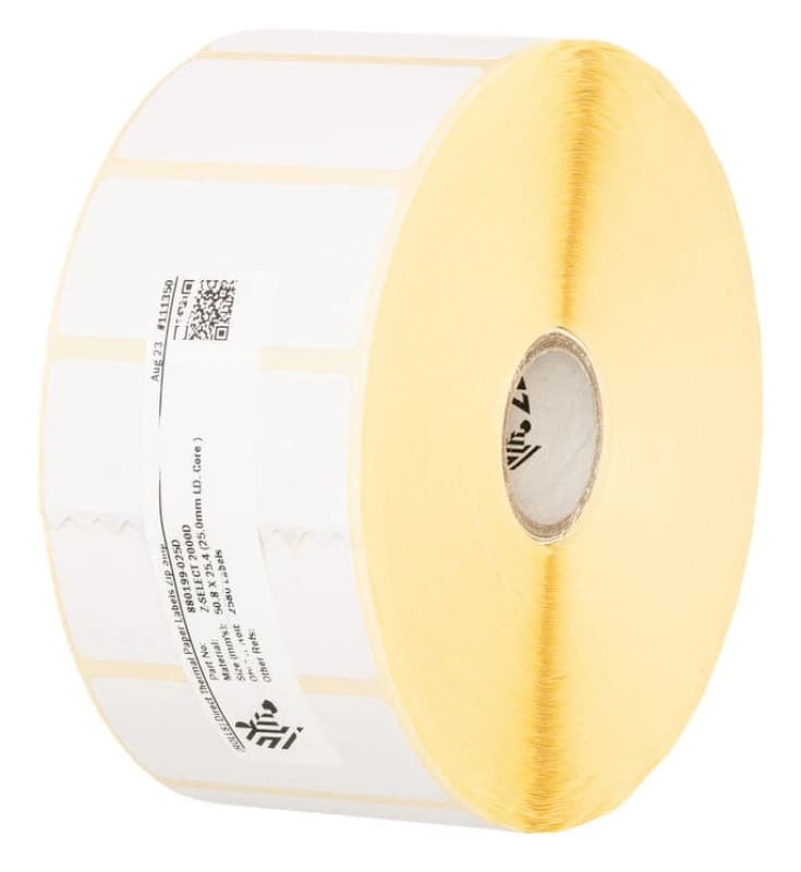 Image of Original Zebra Z-Select 2000D 50.8x38.1mm Coated Direct Thermal Labels - 250 Per Roll - 20 Rolls (3003060)
