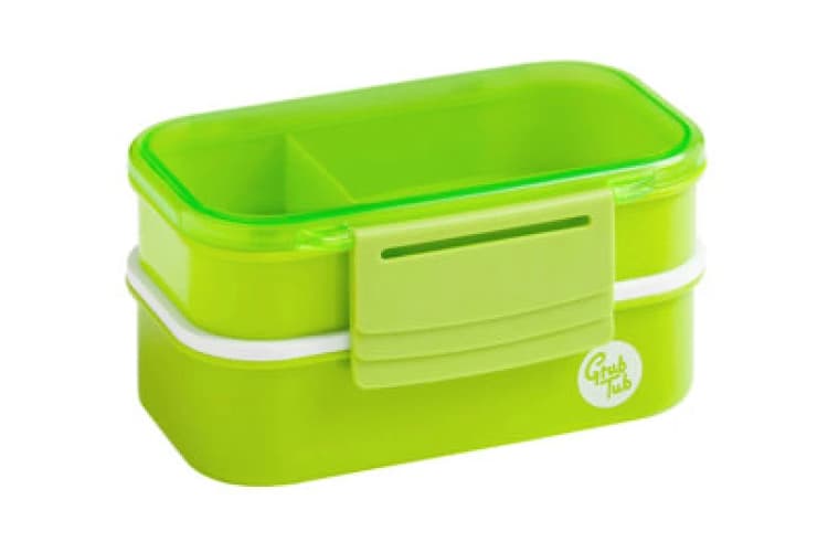 Image of Premier Housewares Comfortable Packed Lunch Box, Organized Lunch Box, Leak Proof Tiffin Box , Portable Lunch Container Green
