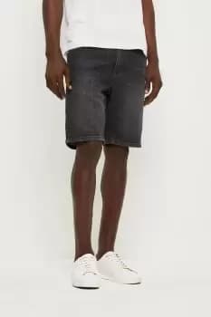 Image of Mens Plus And Tall Charcoal Denim Shorts