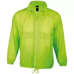 Image of SOLS Unisex Surf Windbreaker Lightweight Jacket (S) (Neon Green)