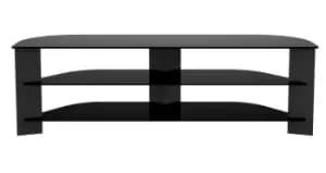 Image of AVF Up To 75" Large Glass TV Stand - Black