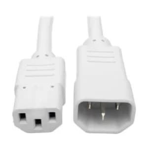 Image of Heavy Duty PDU Power Cord C13 to C14 15A 250V 14 AWG 2ft White