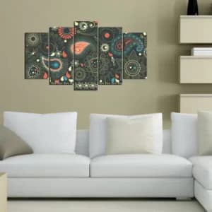 Image of 5ABSMDF-99 Multicolor Decorative MDF Painting (5 Pieces)