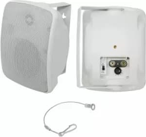 Image of QUALITY 4" 40W White Outdoor Garden Speaker *100V & 8ohm* IP44 Wall / Background