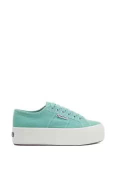 Image of Superga 2790 Linea Up and Down Trainer Female Green Water UK Size 7.5