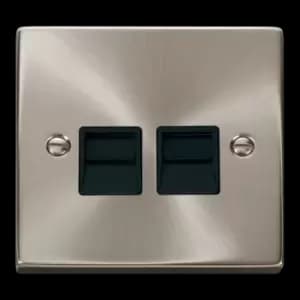 Image of Click Scolmore Deco 2 Gang Master Telephone Socket - VPSC121BK