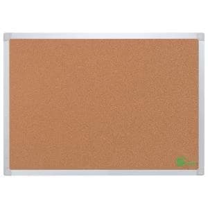 Image of Eco Cork Board with Wall Fixing Kit ALuminium Frame W 900 x H 600 mm