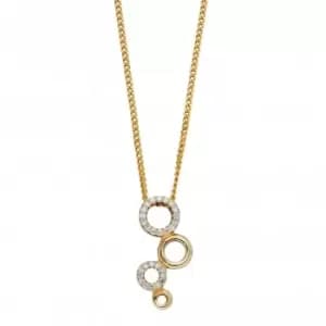 Image of 9ct Diamond Bubble Yellow Gold Pendant GP2253