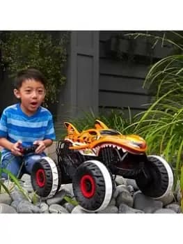 Image of Hot Wheels Monster Trucks Remote Control Unstoppable Tiger Shark
