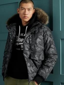 Image of Superdry Everest Bomber Jacket - Grey, Size 3XL, Men
