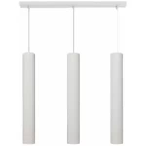 Image of Helam Tuba Straight Bar Pendant Ceiling Light White 60cm