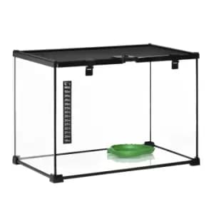 Image of Pawhut Glass Reptile Terrarium Habitats For Lizards/Frogs/Snake - 50 X 30 X 35cm
