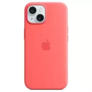 Image of Apple iPhone 15 Guava Silicone Case with MagSafe