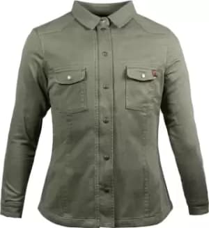 Image of John Doe Motoshirt XTM Ladies Motorcycle Shirt, green, Size L for Women, green, Size L for Women