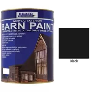 Image of Bedec - Barn Paint - Satin - Black - 5L - Black