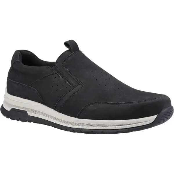 Image of Hush Puppies Mens Cole Slip On Casual Shoes Loafers - UK 11 Black male GDE2434BLK11