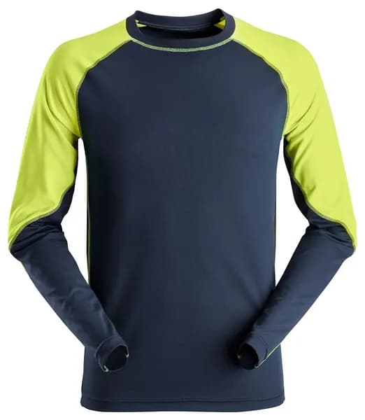 Image of Snickers 2505 Mens Neon Short Sleeve T Shirt 25059567009 Colour: Navy