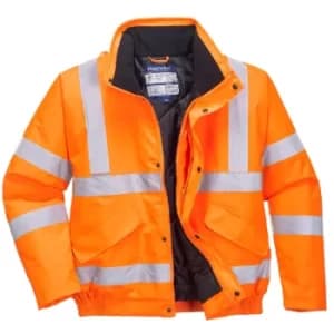 Image of Oxford Weave 300D Class 3 GO/RT Hi Vis Bomber Jacket Orange 4XL