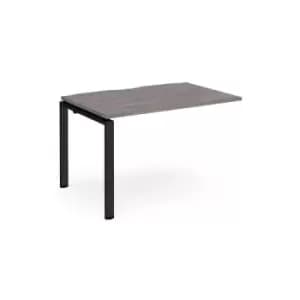 Image of Adapt add on unit single 1200mm x 800mm - Black frame and grey oak top