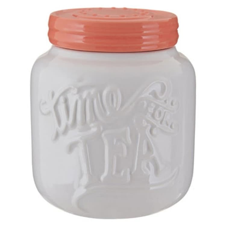 Image of Premier Housewares Maison by Premier Pretty Things Tea Canister White