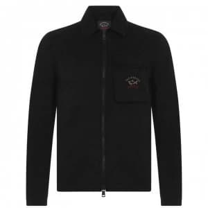 Image of Paul And Shark Crew + Shark Overshirt Pocket - Black 011
