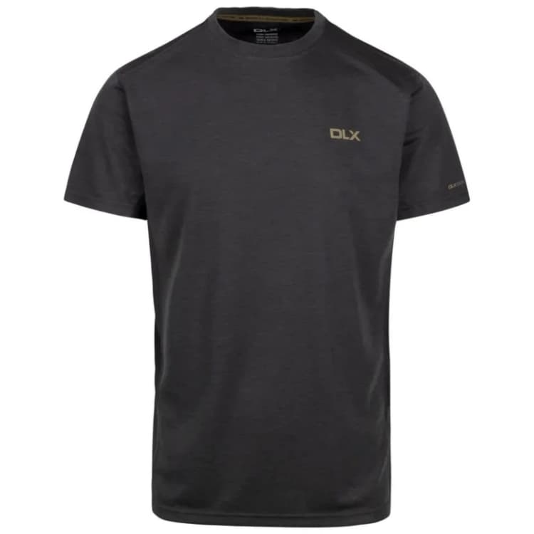 Image of Trespass Trespass Men Garvey DLX Marl T-Shirt in Dark Grey Size: Small Dark Grey S Male 5063470747207