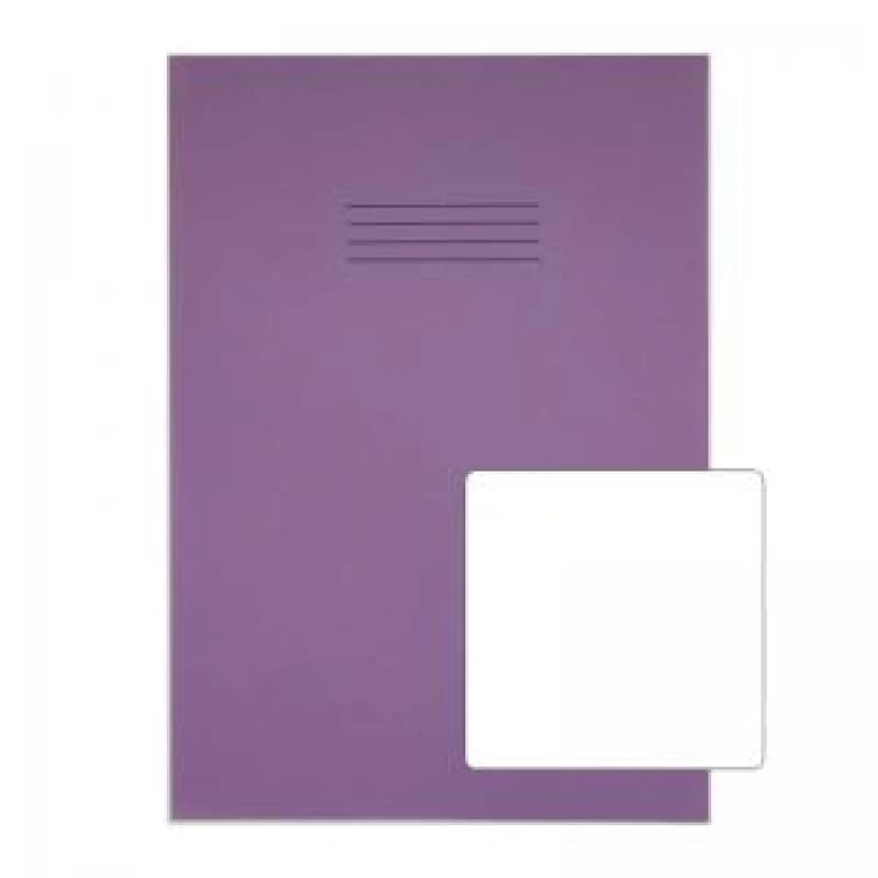 Image of RHINO 13 x 9 A4 Oversized Exercise Book 48 pages 24 Leaf Purple Plain VTSRVDU0481242
