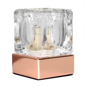 Image of Ice Cube Touch Table Lamp in Copper
