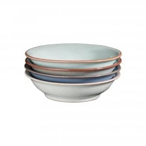 Image of Denby Always Entertaining - The Blue Edit 4 Piece Medium Shallow Bowl Set