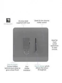 Image of Trendiswitch Switched 13A Fused Spur Light Grey