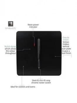 Image of Trendiswitch 45 Amp Neon Insert Std Black