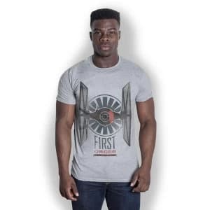 Image of Star Wars - Episode VII First Order Distress Unisex Large T-Shirt - Grey