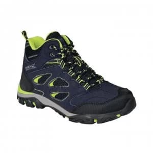 Image of Regatta Holcombe IEP Junior Waterproof Walking Boots - Navy/LmePnch