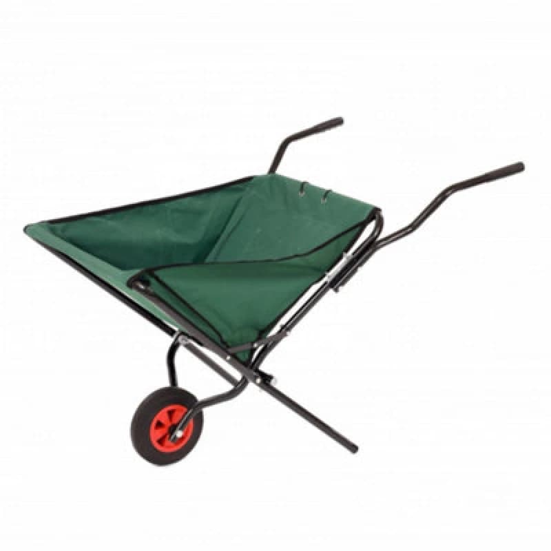 Image of Oypla Lightweight Folding Garden Wheelbarrow Green unisex