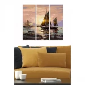 Image of MDF1063275 Multicolor Decorative MDF Painting (3 Pieces)