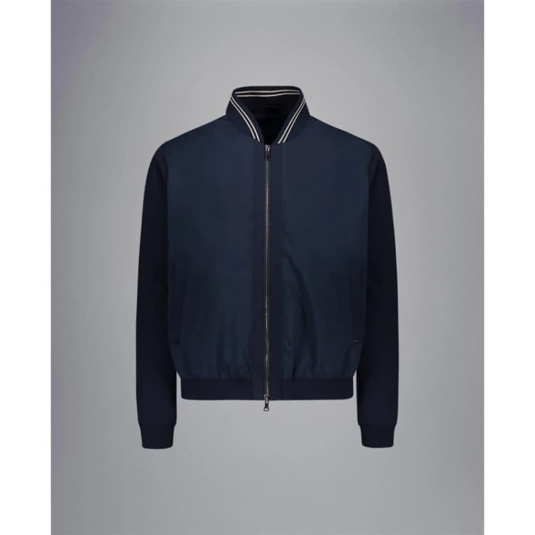 Image of Paul And Shark Mens Typhoon Water Wind Resistant Softshell Jacket Blue male M