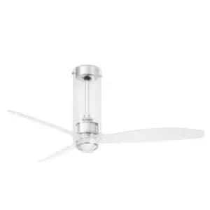 Image of Tube LED Transparent Ceiling Fan with DC Smart Motor - Remote Included, 3000K