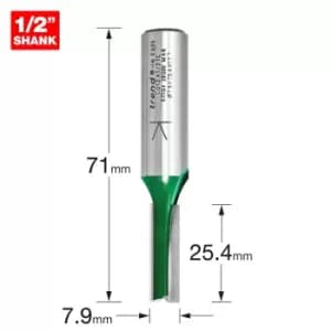 Image of Trend CRAFTPRO Two Flute Straight Router Cutter 7.9mm 25.4mm 1/2"