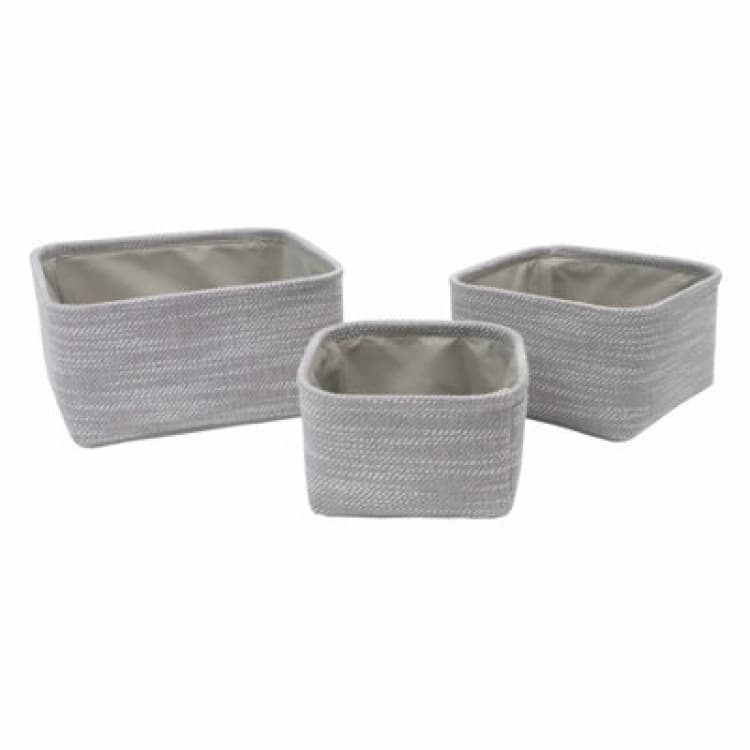 Image of Jvl Serena Square Storage Baskets - Set Of 3