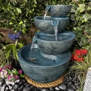 Image of Tranquility Water Features - Golden Leaf Solar Powered Water Feature