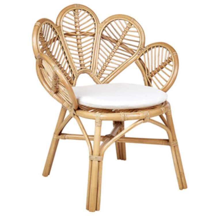 Image of Beliani Peacock Chair Florentine Ii Rattan Natural