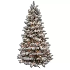 Image of Snowy Smithfield 6ft Christmas Tree with 300 LED Lights