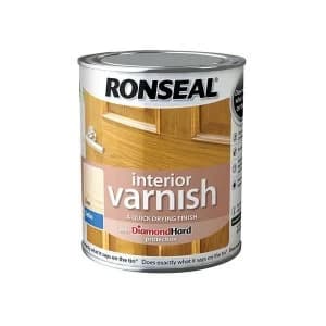 Image of Ronseal Interior Varnish Quick Dry Matt Medium Oak 250ml