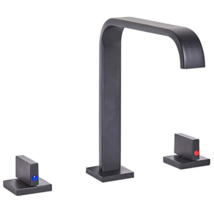 Image of Beliani Basin Mixer Tap Kagera Brass Black