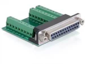 Image of DeLOCK 65317 cable gender changer 25p 27p Black, Green, Silver