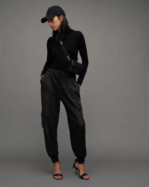 Image of AllSaints Venus Relaxed Tapered Utility Trousers